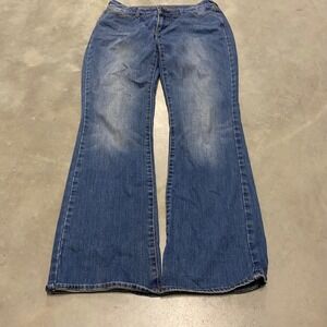 Delias Womens Jeans Size 3 4S Blue Wash Flare Leg Denim Pants